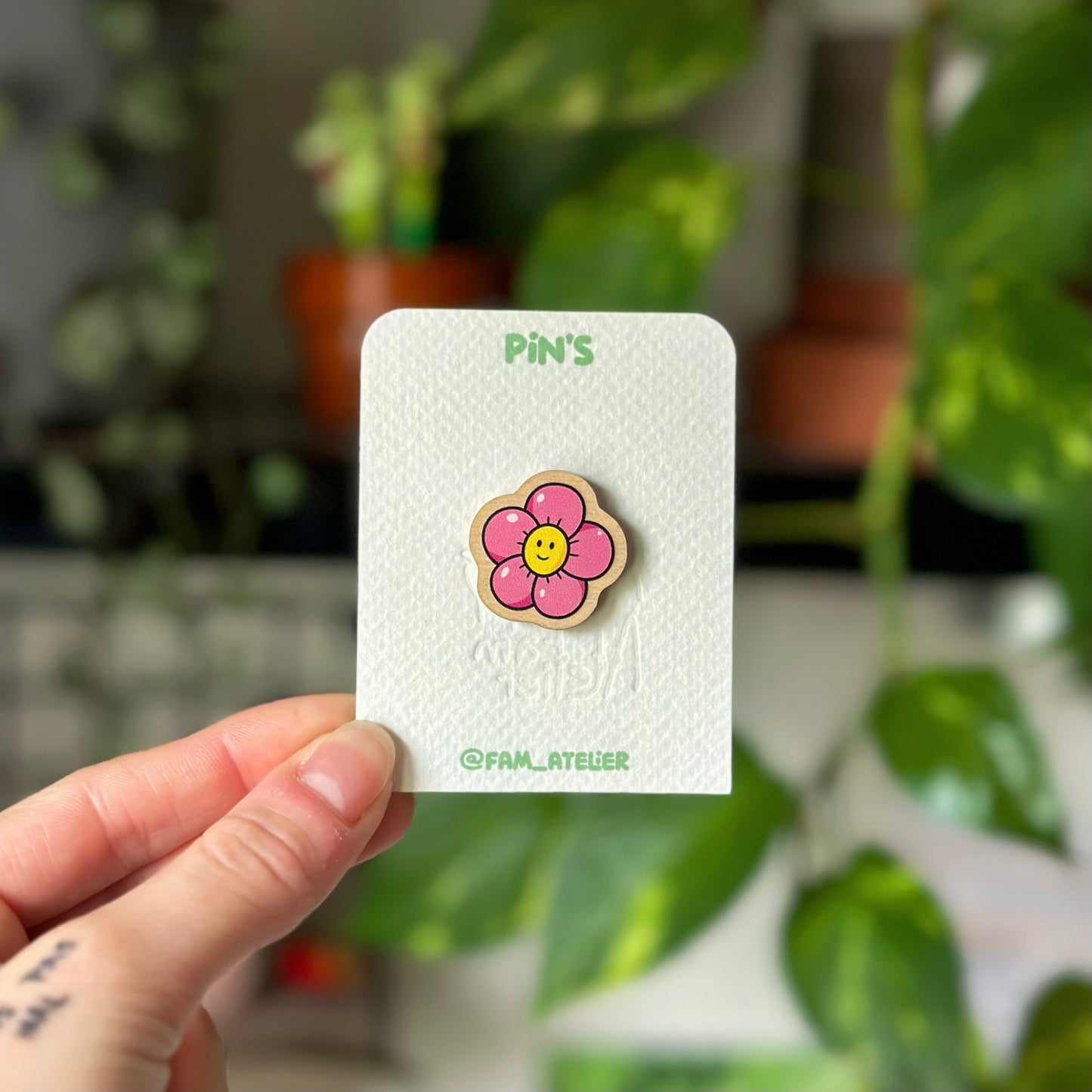 Pin's Fleur rose 🌸