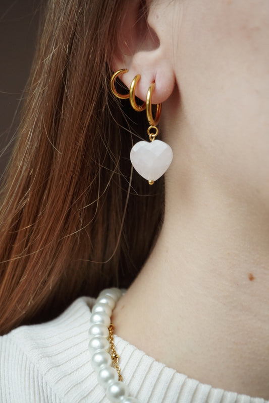 Boucles Quartz rose