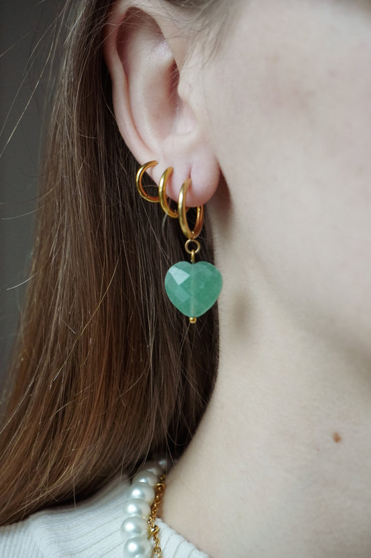 Boucles Quartz vert