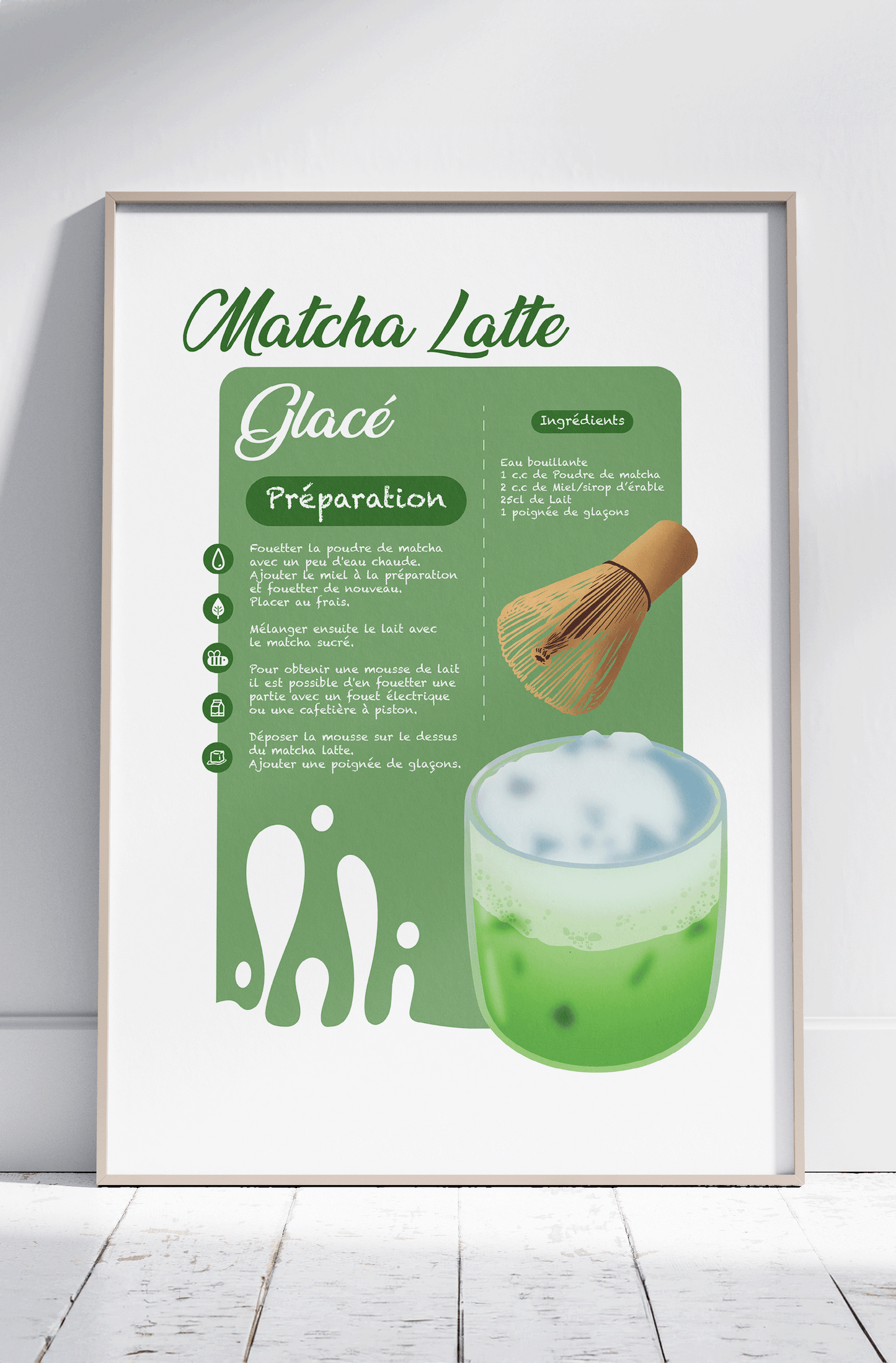 Recette Matcha Latte glacé 🍵