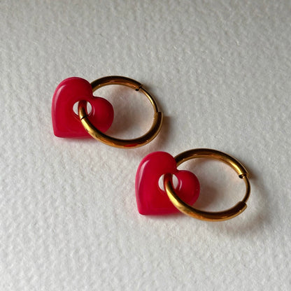 Boucles d'oreilles Grand Cœur