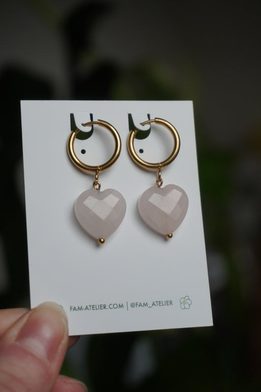 Boucles Quartz rose