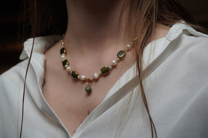 Collier Coeur de Serpentine