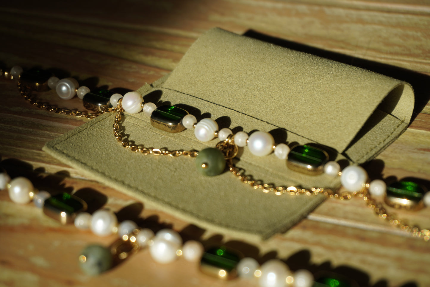 Collier Coeur de Serpentine