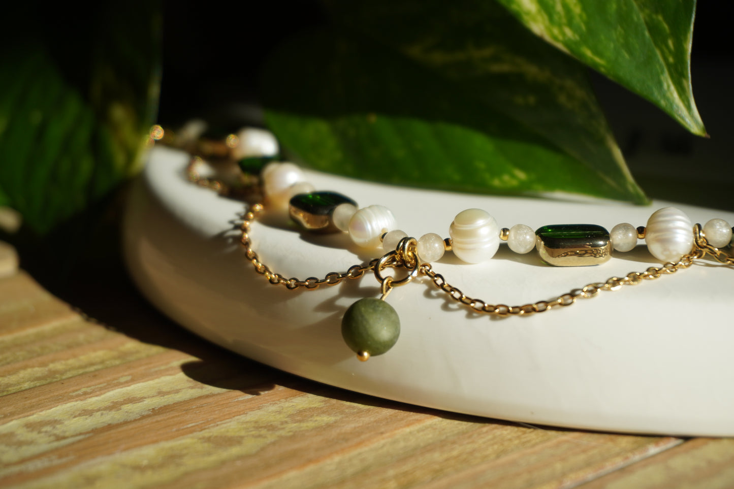 Collier Coeur de Serpentine