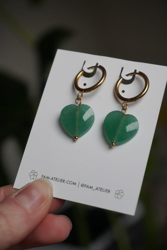 Boucles Quartz vert