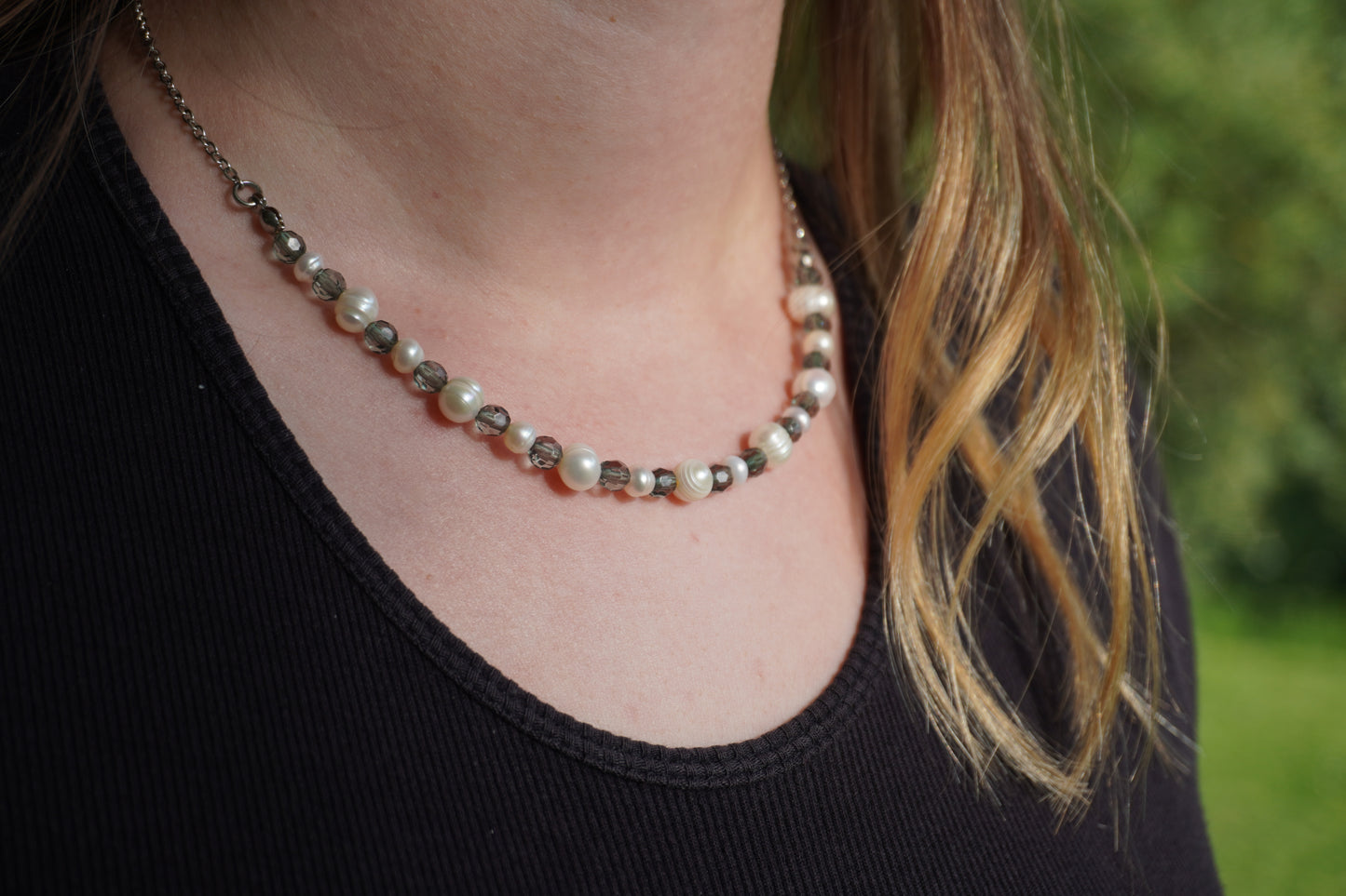 Collier Upcyclé vert