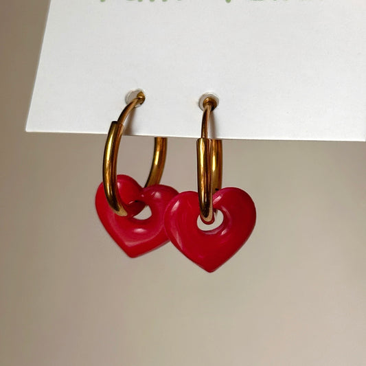 Boucles d'oreilles Grand Cœur